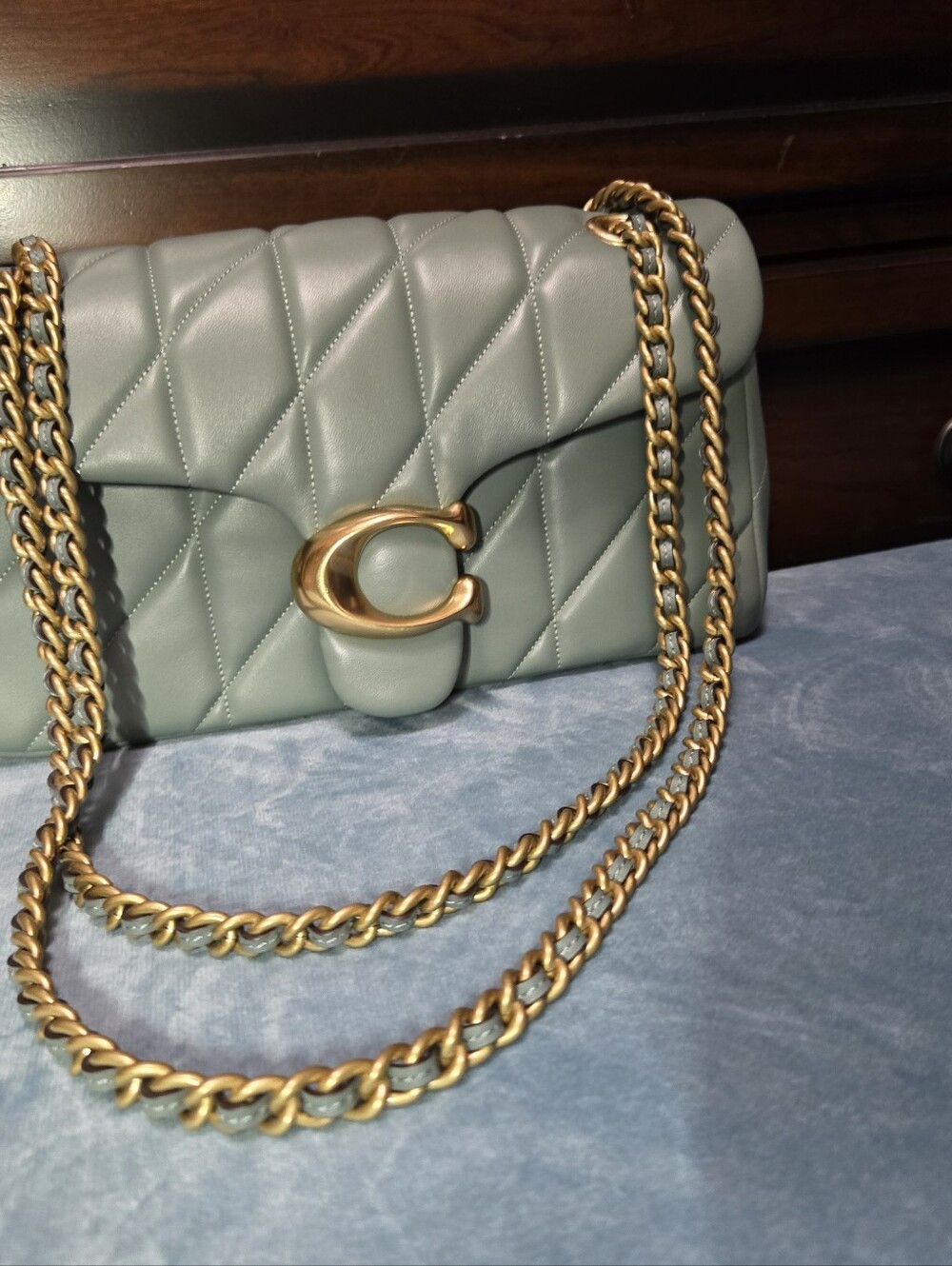 Coach Sage Quilted Tabby 26 $400